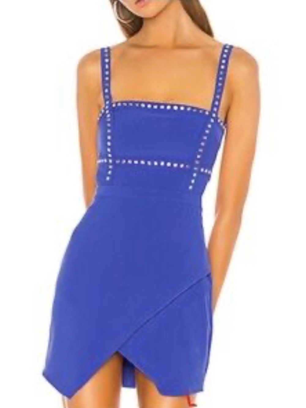NBD Electric Blue Studded Mini Dress